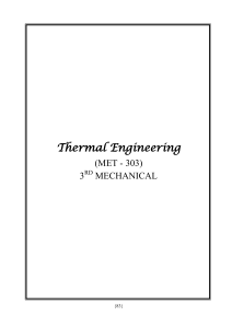 Thermal Engineering - Nilachal Polytechnic