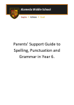 Parents` Support Guide to Spelling, Punctuation and Grammar in