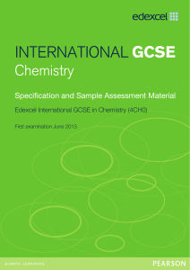 Specification and sample assessment material - Edexcel