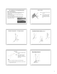 3-D CARTESIAN VECTOR OPERATIONS