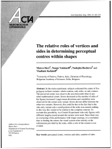 The relative roles of vertices and sides in determining perceptual