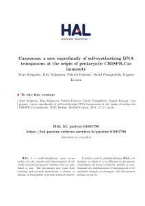 Casposons: a new superfamily of self-synthesizing - HAL
