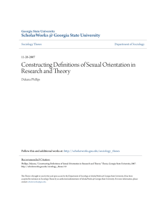 Constructing Definitions of Sexual Orientation in Research and Theory