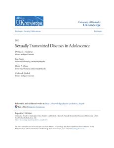 Sexually Transmitted Diseases in Adolescence
