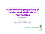 Fundamental properties of water and Methods of Purification