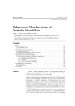 Behavioural Manifestations of Anabolic Steroid Use