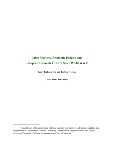 Labor Markets, Economic Policies, and European Economic Growth
