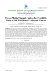 Porous Media Characterization for Feasibility Study of Oil