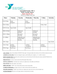 Springfield Family YMCA Water Aerobic Classes Times Monday