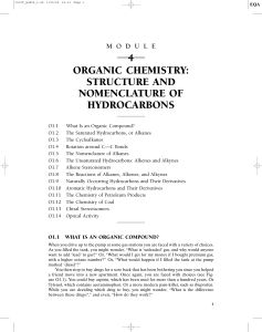 4 ORGANIC CHEMISTRY: STRUCTURE AND NOMENCLATURE