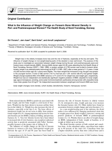 What Is the Influence of Weight Change on Forearm Bone Mineral