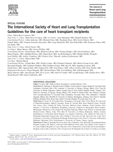 The International Society of Heart and Lung Transplantation