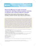 Seasonal difference in brain serotonin transporter binding predicts