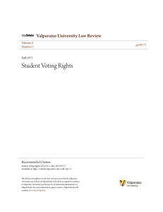 Student Voting Rights - ValpoScholar