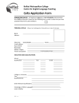 CELTA Applicaiton form