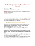 Nucleophilicity and Basicity Factors in Organic Reactions