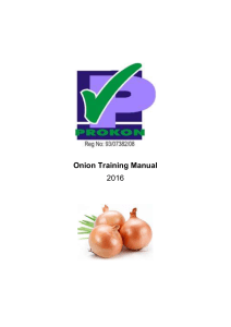 Onion Training Manual