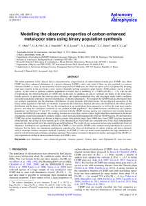 Modelling the observed properties of carbon-enhanced metal