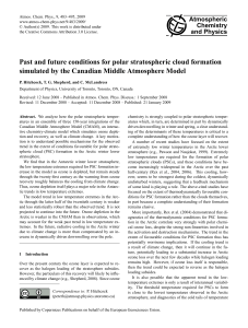 Past and future conditions for polar stratospheric cloud formation