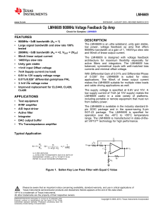 LMH6609 900MHz Voltage Feedback Op Amp (Rev. F)