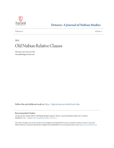 Old Nubian Relative Clauses