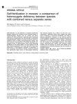 Self-fertilization in mosses: a comparison of heterozygote
