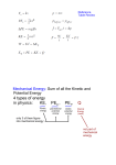 4 types of energy in physics: KE, PEg , PEs, Q