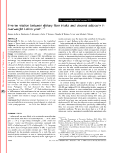 Inverse relation between dietary fiber intake and visceral adiposity in