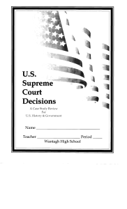 11th Grade Supreme Court Packet