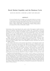 Stock Market Liquidity and the Business Cycle