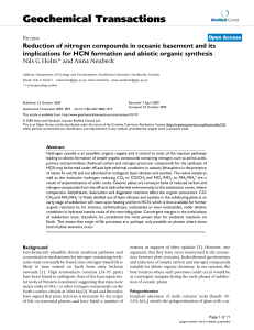 Reduction of nitrogen compounds in oceanic basement and its