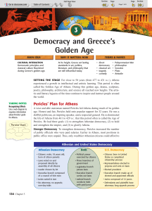 Section 3 - Democracy and Greece`s Golden Age