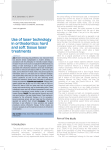 Use of laser technology in orthodontics: hard and soft tissue laser