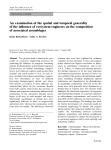 An examination of the spatial and temporal generality of the