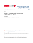 Legality, Legitimacy and Constitutional Amendment in Canada