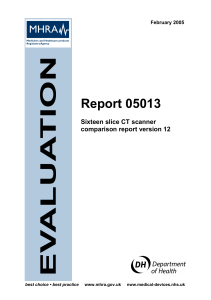 Report 05013 Sixteen slice CT scanner comparison report version 12