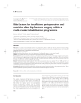 Risk factors for insufficient perioperative oral