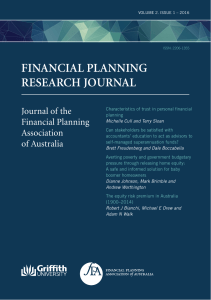 Financial Planning Research Journal - Volume 2. Issue 1 2016