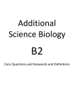 Additional Biology B2 Core Knowledge