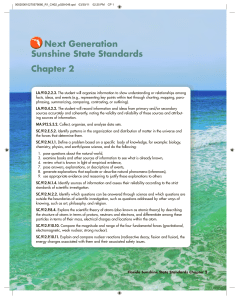 Next Generation Sunshine State Standards Chapter 2