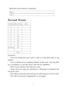 Second Midterm Exam Solutions