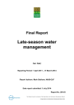 R445 Late Season Water Management FINAL