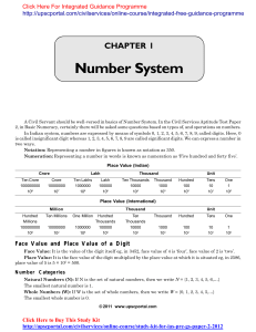 Number System - ias exam portal (upsc portal)