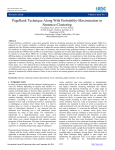 PageRank Technique Along With Probability-Maximization