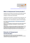 What is Interpersonal Communication? Elements of Interpersonal