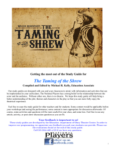 Taming of the Shrew Study Guide
