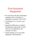 First Generation Marginalists