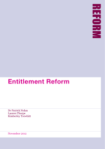 Entitlement Reform - Victoria University of Wellington