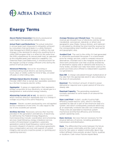 Energy Terms - Agera Energy