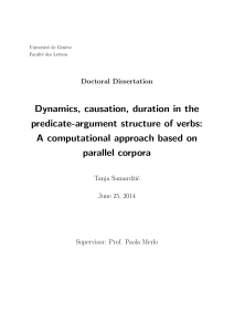 Dynamics, causation, duration in the predicate